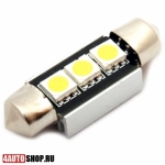   Светодиодная автолампа C5W FEST 3 LED SMD5050 с обманкой 36мм (2шт.)